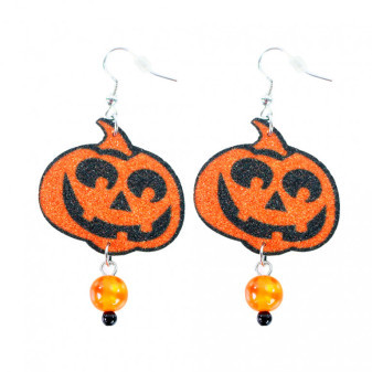Náušnice tekvica Halloween
