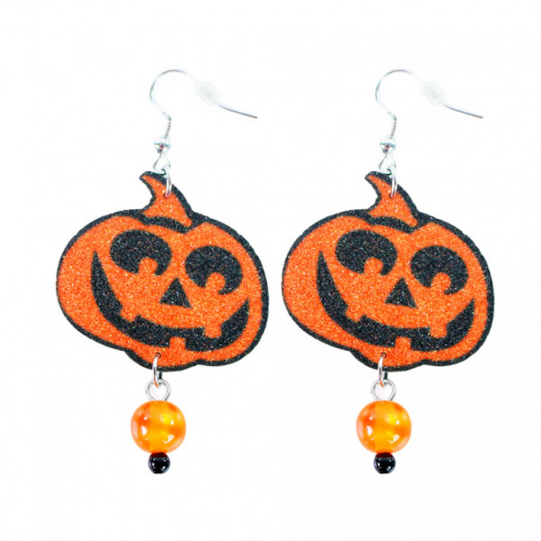 Náušnice tekvica Halloween