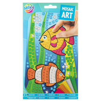Kreatívny set mozaika podľa farieb metalická A5 Rybičky