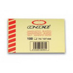 CONCORDE Samolepiaci bloček žltý, 75x127mm, 100 listov A1004
