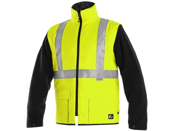 Bunda CXS LONDON, výstražná, 5 V 1, pánska, žlto-modrá, vel. XL
