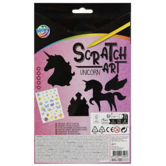 Kreatívny set vytvor si vlastné vyškrabávacie zvieratká 4 ks + doplnky UNICORN