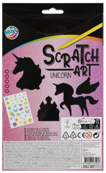 Kreatívny set vytvor si vlastné vyškrabávacie zvieratká 4 ks + doplnky UNICORN