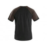 Tričko CXS OLIVER, krátky rukáv, čierno-hnedé, veľ. XL