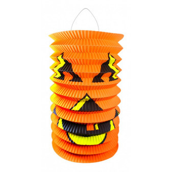 Lampión Halloween tekvica 15 cm so svietiacou paličkou 40 cm