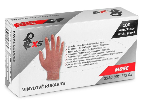 Rukavice CXS MOSE, jednorazové, vinylové, veľ. 10