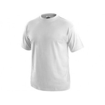 Tričko CXS DANIEL, krátky rukáv, biele (potlač), veľ. 4XL