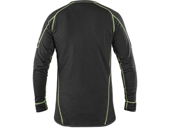 Tričko REWARD, funkčný, dlhý rukáv, pánske, čierno-zelené, vel. 3XL