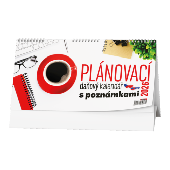 Stolový kalendár - Plánovací daňový kalendár s poznámkami