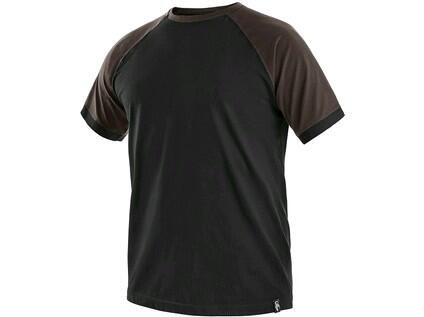Tričko CXS OLIVER, krátky rukáv, čierno-hnedé