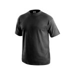 Tričko CXS DANIEL, krátky rukáv, čierne (potlač), veľ. 4XL