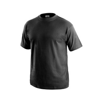 Tričko CXS DANIEL, krátky rukáv, čierne (potlač), veľ. 4XL