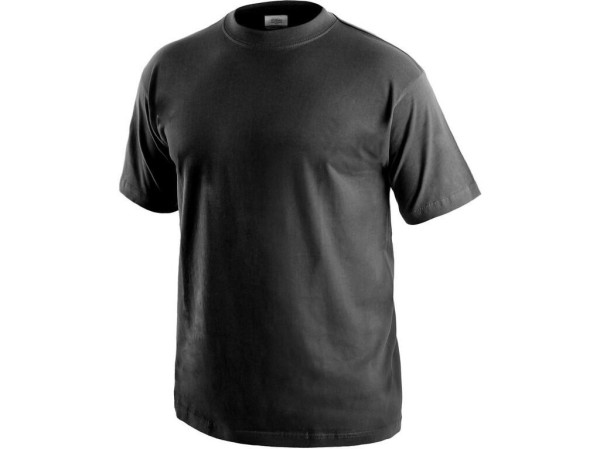 Tričko CXS DANIEL, krátky rukáv, čierne (potlač), veľ. 4XL