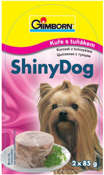 ShinyDog konzerva kuracie + tuniak 2x85g