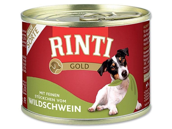 Finnern Rinti Gold konzerva pre psov diviak kúsky 185g