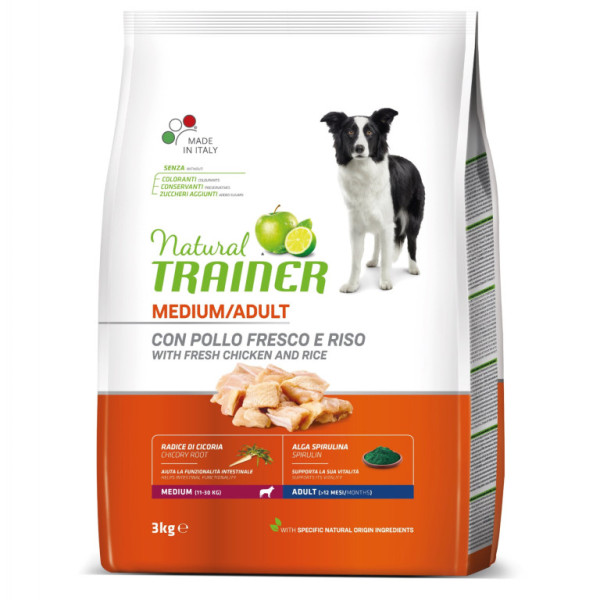 TRAINER Natural Medium Adult čerstvé kura 3kg