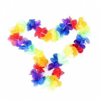 Náhrdelník Havaj farebné kvety 100 cm