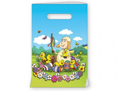 Veľkonočné PE sáčok 20x30cm s potlačou - vzor 6 Ovečka- dopredaj