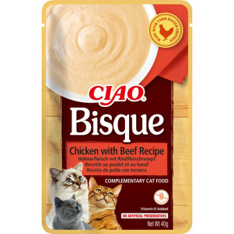 Kapsička Churu Cat Bisque - kura, hovädzie 40g