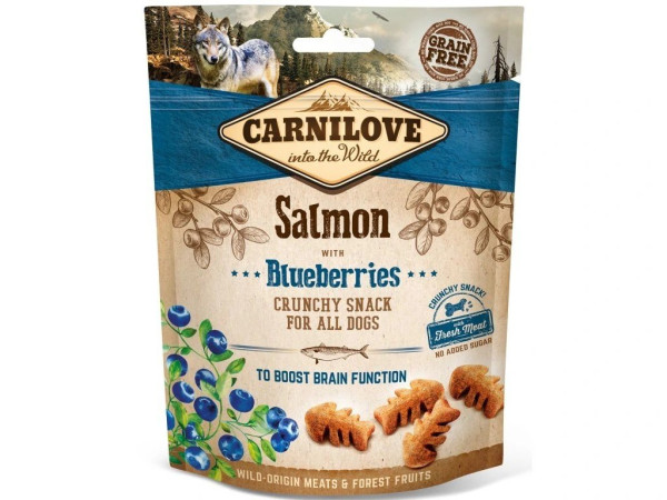 Carnilove Dog Crunchy Snack Salmon, Blueberries, meat 200g