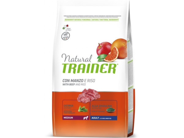 TRAINER Natural Medium Adult hovädzie a rýže 12kg