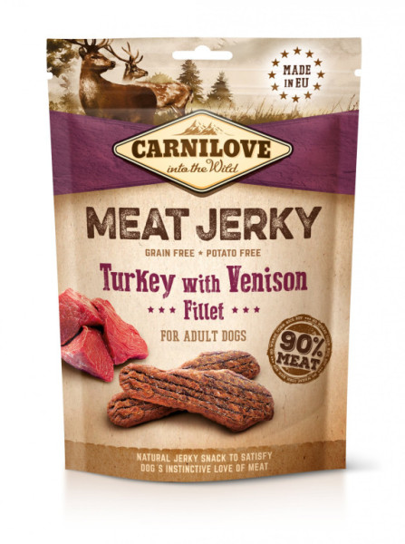 Carnilove Jerky morčacie filet so zverinou 100 g