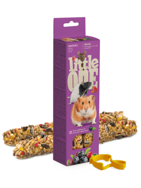 Little One tyčinky pre hlodavce s bobuľovinami 2x60g