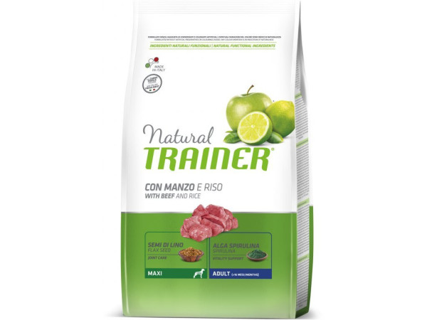 TRAINER Natural Maxi Adult hovädzie a ryža 12kg
