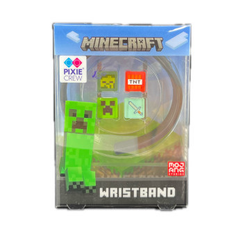 PIXIE CREW & MINECRAFT Nastaviteľný náramok čierna 4 multipixely