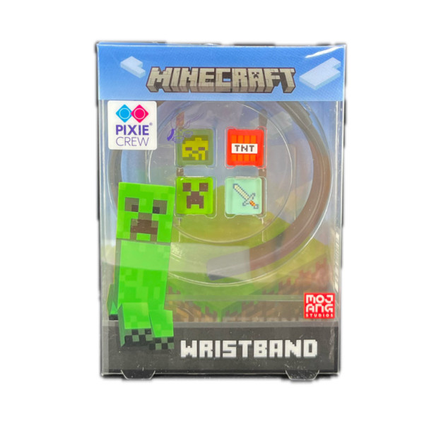 PIXIE CREW & MINECRAFT Nastaviteľný náramok čierna 4 multipixely