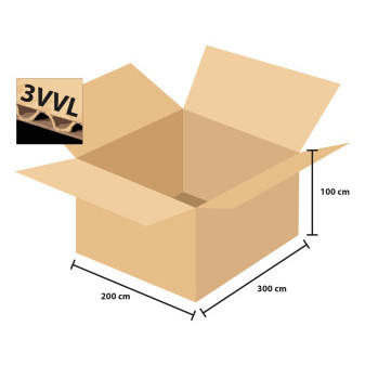 Škatuľa kartónová 3 vrstvová 300x200x100 mm