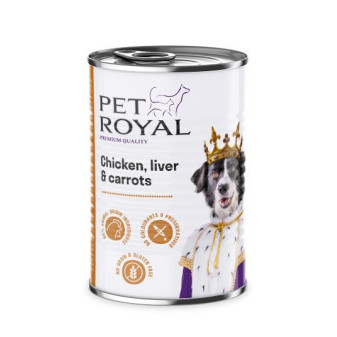 Konzerva Pet Royal kura, pečeň a mrkva 400g
