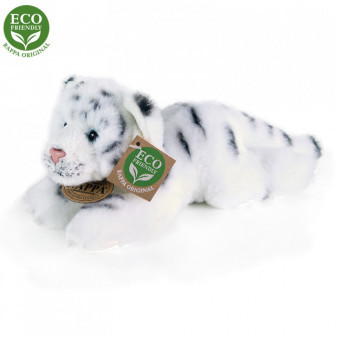 Plyšový tiger biely ležiaci 17 cm ECO-FRIENDLY