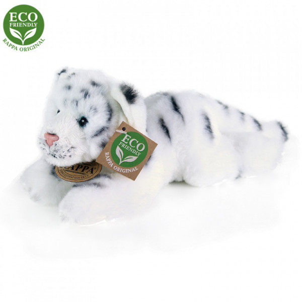 Plyšový tiger biely ležiaci 17 cm ECO-FRIENDLY