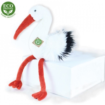 Plyšový bocian 39 cm ECO-FRIENDLY