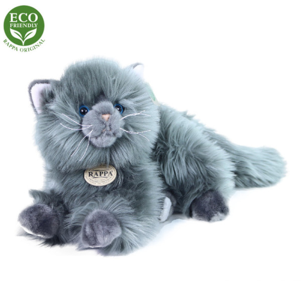 Plyšová mačka perzská šedá ležiaca 30 cm ECO-FRIENDLY