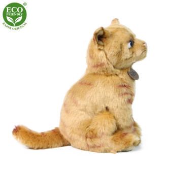 Plyšová mačka hrdzavá sediaca 25 cm ECO-FRIENDLY
