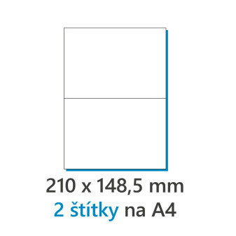 Etiketa 210x148,5/100ks bílá, A4 Image 1/2