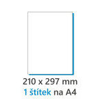 Etiketa 210x297/100 ks A4 biela, Labels 1/1