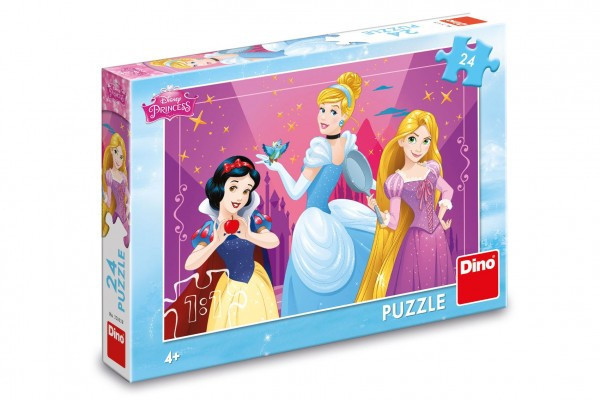 Puzzle Disney Odvážne princezné 24 dielikov 26x18cm v krabici 27x19x4cm