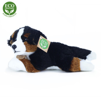 Plyšový bernský salašnický pes ležící 23 cm ECO-FRIENDLY