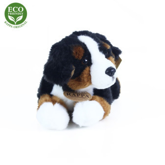 Plyšový bernský salašnický pes ležící 23 cm ECO-FRIENDLY
