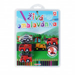 Živá omaľovánka záchranári-3 ks áut 2dr