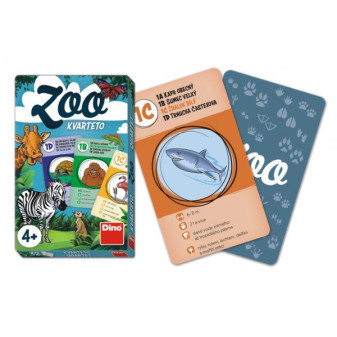 Kvarteto ZOO spoločenská hra karty 32ks v papierovej krabičke 7x11x1cm