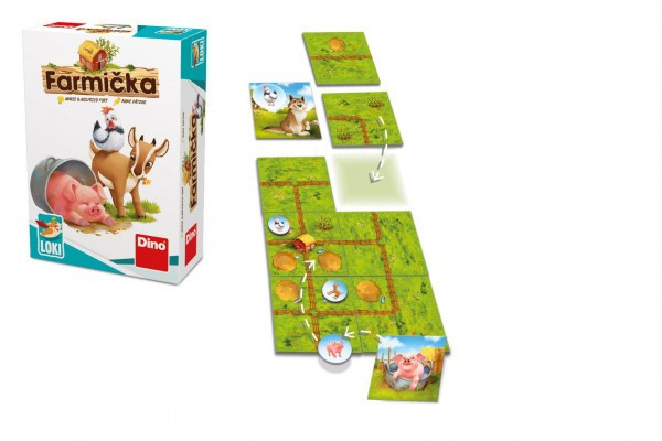 Farmička detská spoločenská hra v krabičke 9x13x4cm