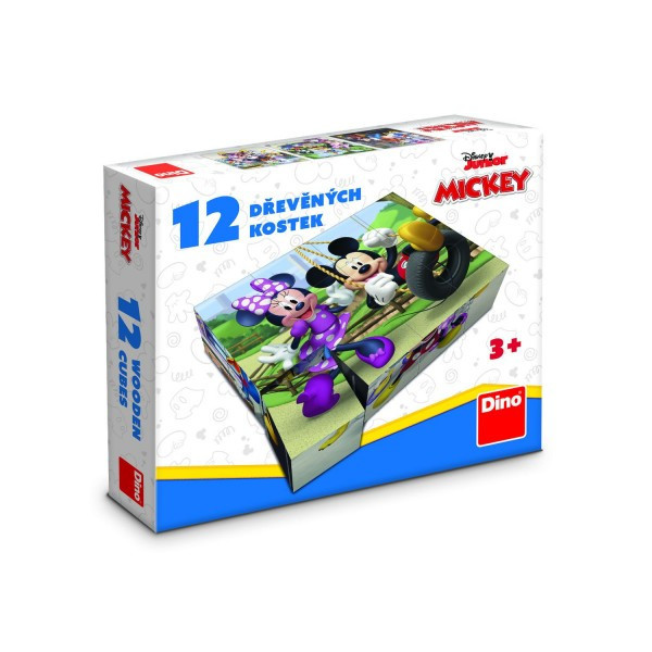 Kocky kubus Mickey a Minnie Disney drevo 21x18x4cm