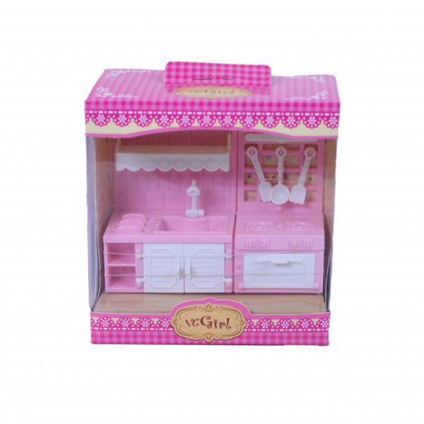 Sada nábytok mini pre bábiky (klavír - toaletka - kuchyňa)