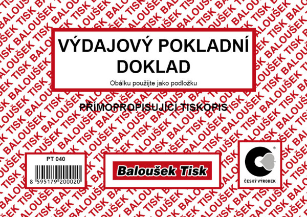 Výdavkový pokladničný doklad A6