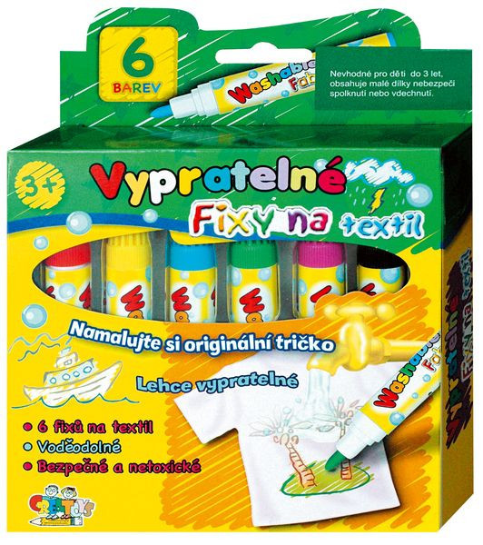 Fixy na textil vyprateľné 13x13cm