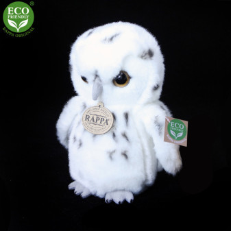 Plyšový vták sova biela 18 cm ECO-FRIENDLY